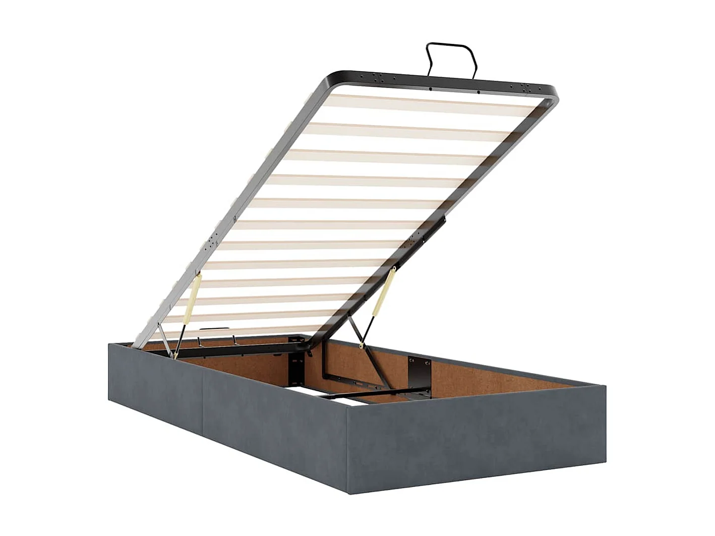 Bedframe zonder matras 80x200 cm fluweel donkergrijs