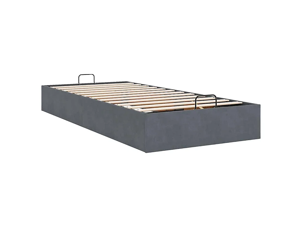 Bedframe zonder matras 80x200 cm fluweel donkergrijs