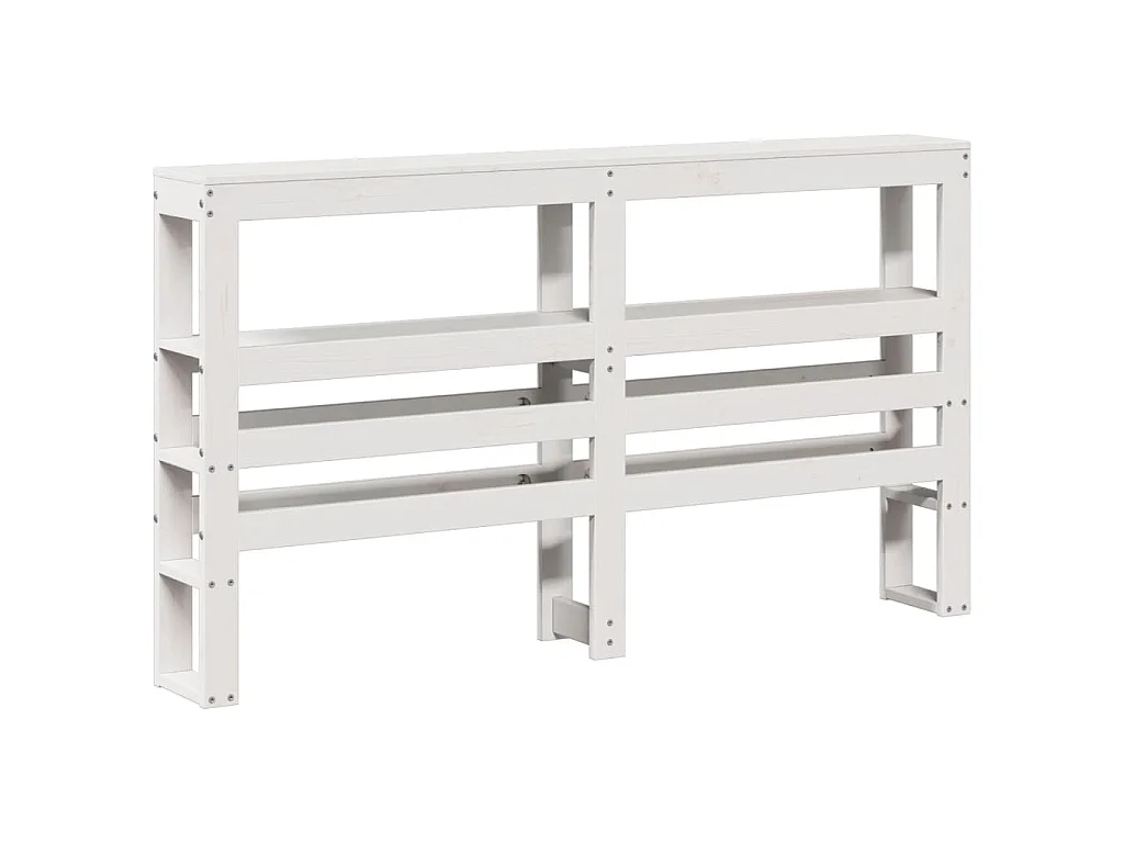 Cama sem colchão 135x190 cm madeira de pinho maciça branco