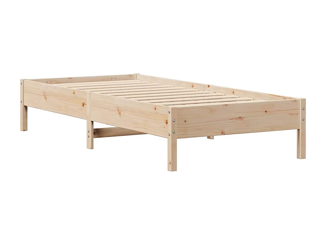 Cadre de lit sans matelas 75x190 cm bois de pin massif