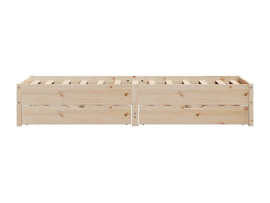 Cadre de lit sans matelas 75x190 cm bois de pin massif