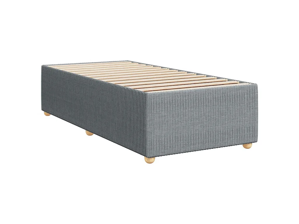 Cama com molas/colchão 80x200 cm tecido cinza-claro