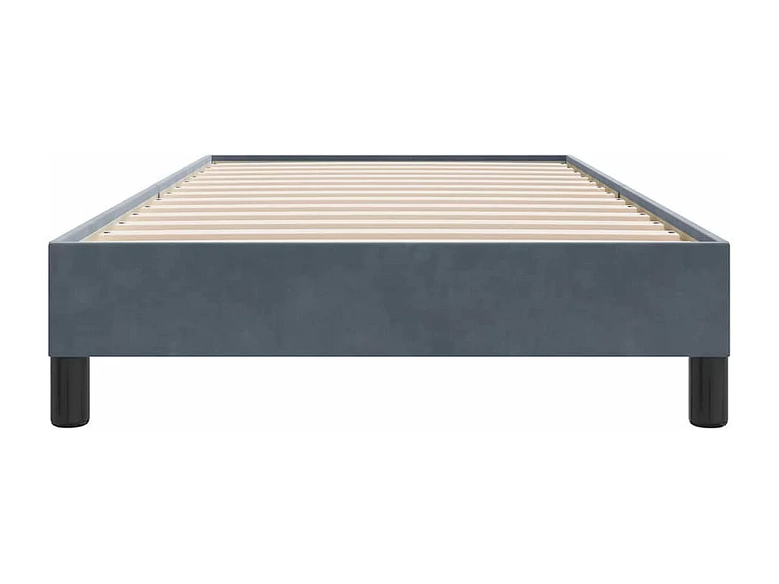 Boxspring zonder matras fluweel donkergrijs 80x210 cm