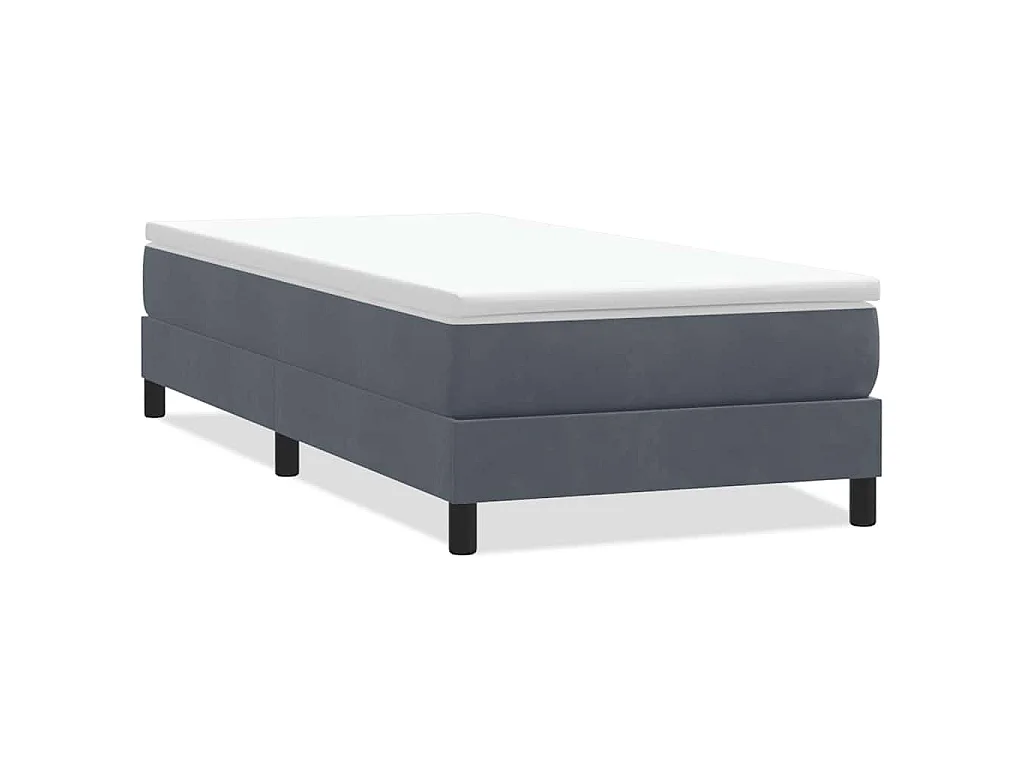 Sommier à lattes de lit sans matelas gris foncé 80x210 cm