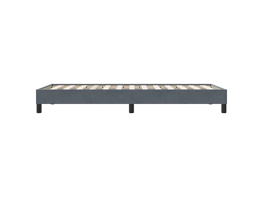 Sommier à lattes de lit sans matelas gris foncé 80x210 cm
