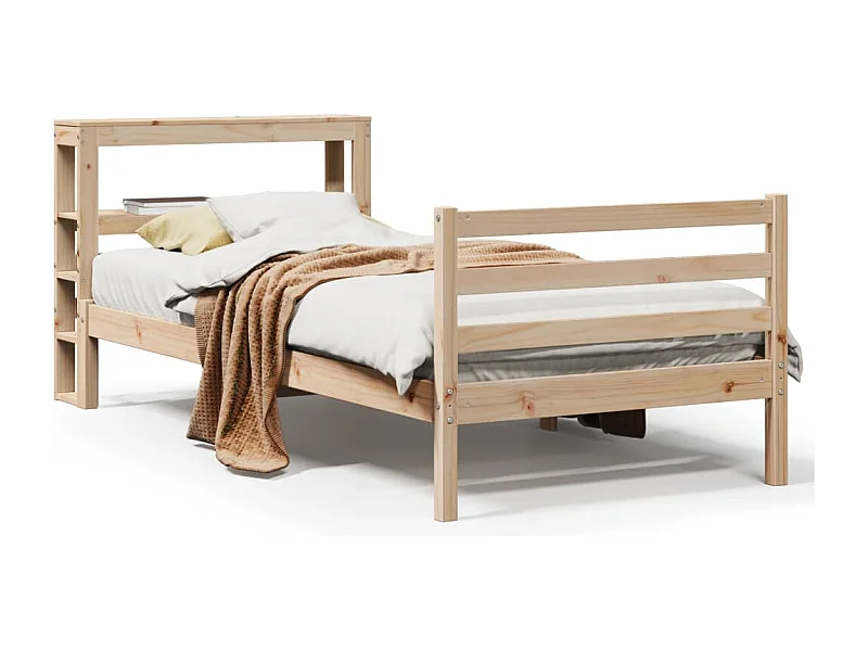 Cadre de lit sans matelas 75x190 cm bois de pin massif