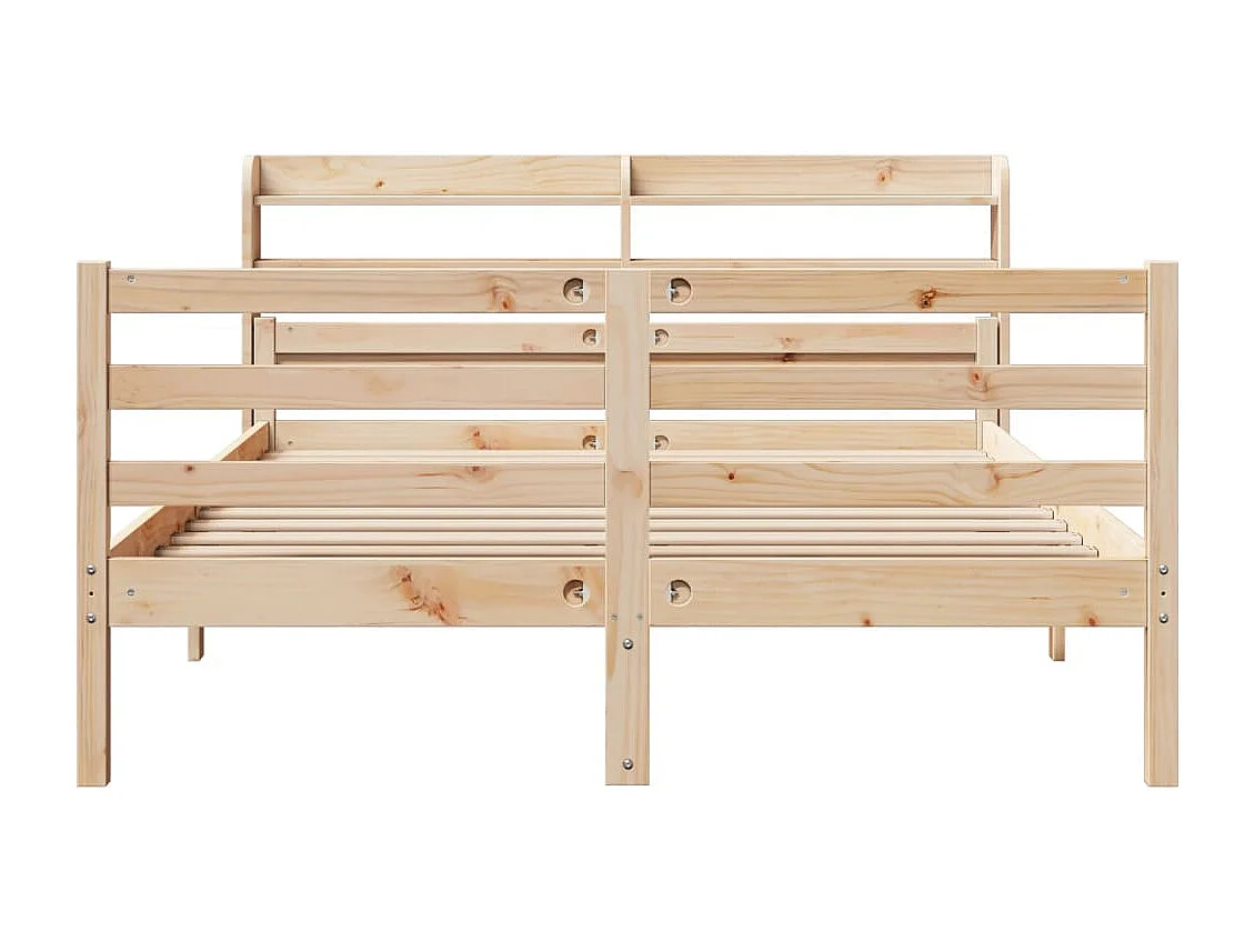 Bettgestell mit Kopfteil ohne Matratze 135x190 cm