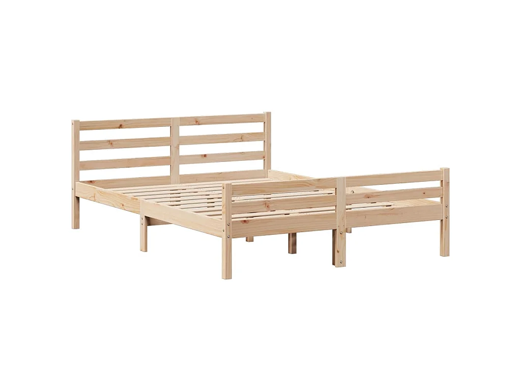 Estrutura cama c/ cabeceira 135x190 cm pinho maciço