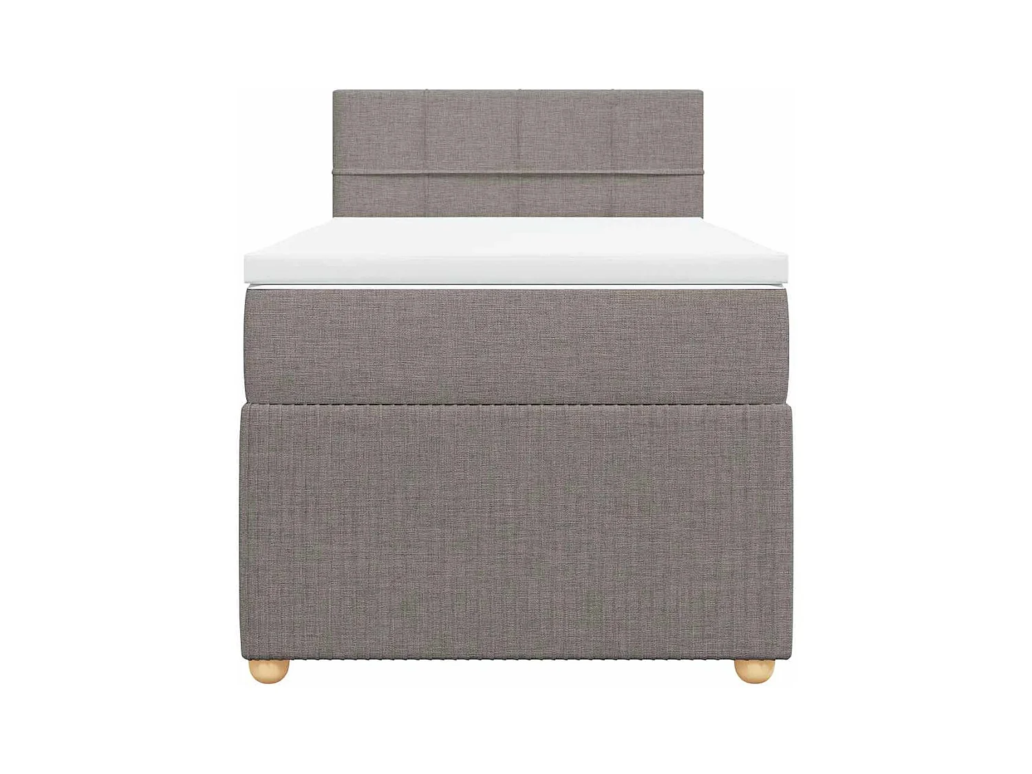 Boxspringbett mit Matratze Taupe 80x200 cm Stoff