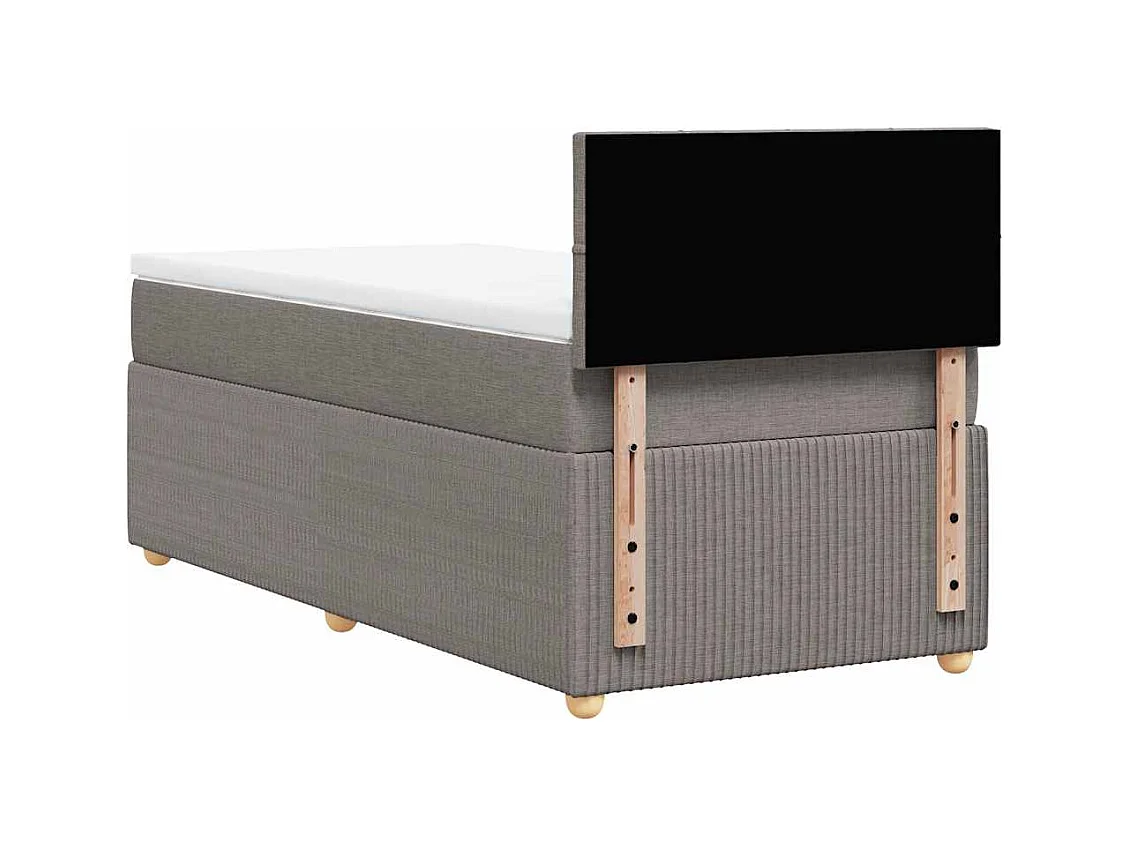 Boxspringbett mit Matratze Taupe 80x200 cm Stoff
