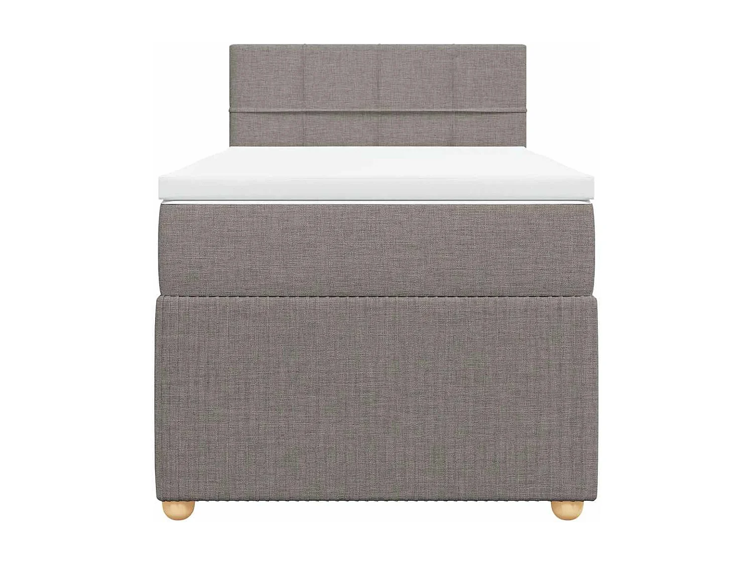 Boxspringbett mit Matratze Taupe 80x200 cm Stoff