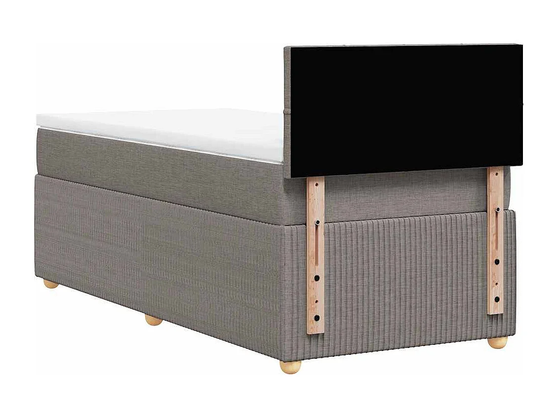 Boxspringbett mit Matratze Taupe 80x200 cm Stoff