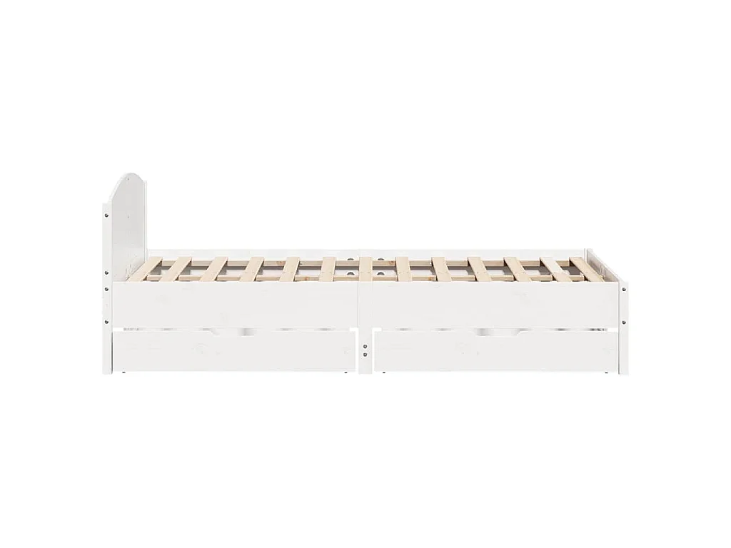 Estructura de cama sin colchón madera de pino blanco 135x190 cm