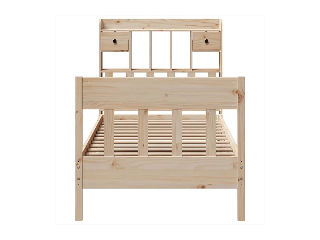 Cadre de lit sans matelas 75x190 cm bois de pin massif