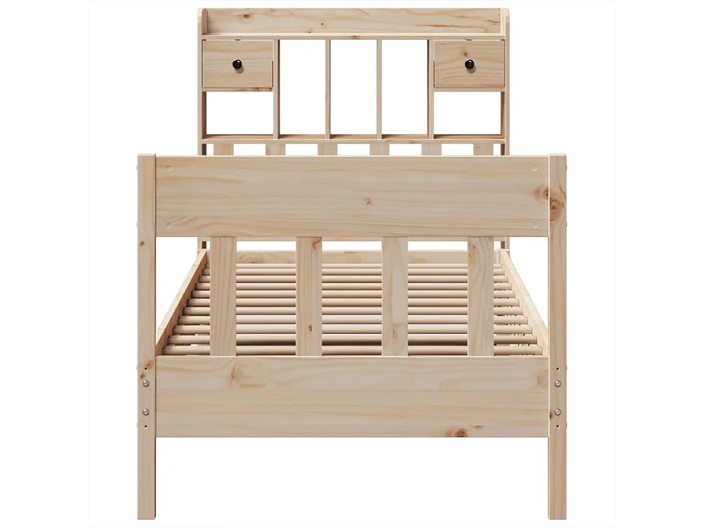 Massivholzbett ohne Matratze 75x190 cm Kiefernholz