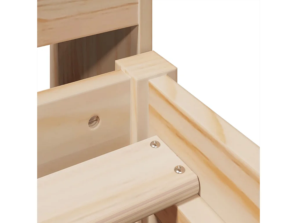 Massivholzbett ohne Matratze 75x190 cm Kiefernholz