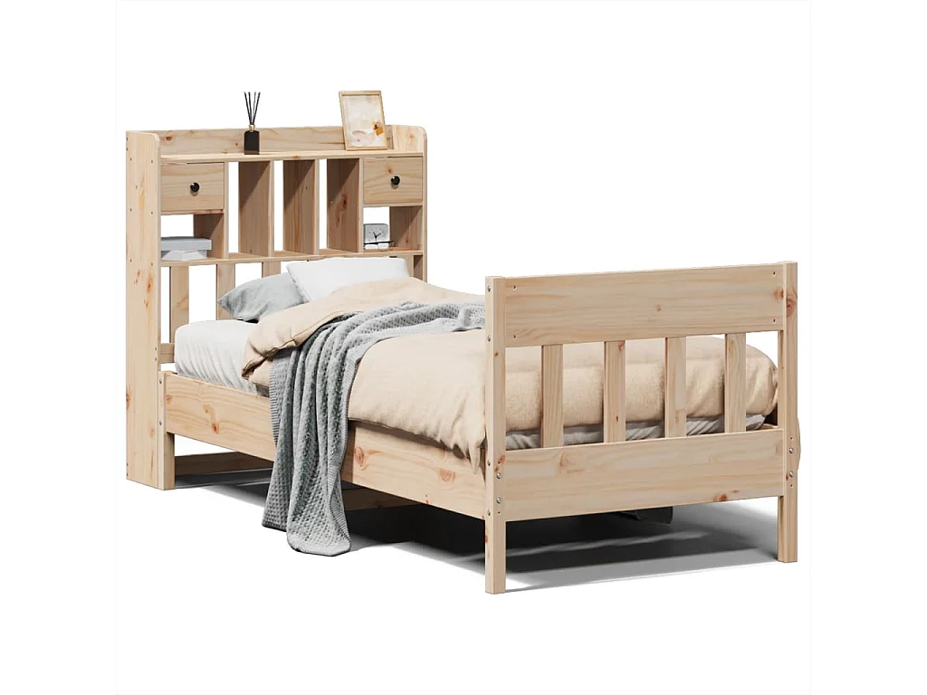 Giroletto senza Materasso 75x190 cm in Legno Massello di Pino