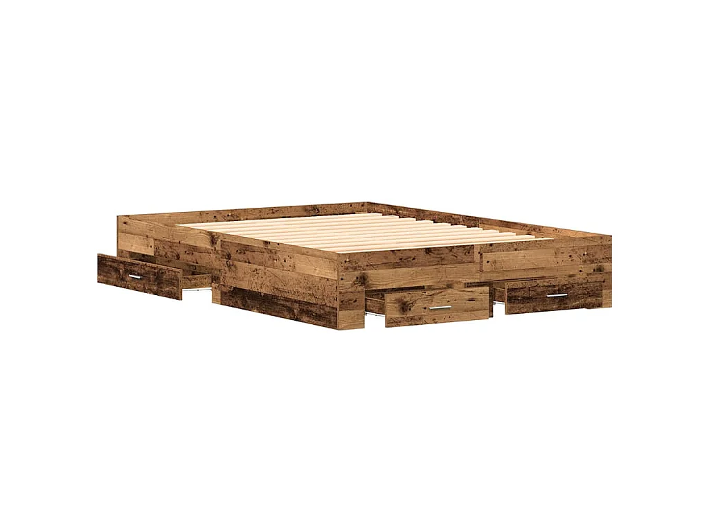 Estructura de cama con cajón Madera Vieja 135 x 190 cm