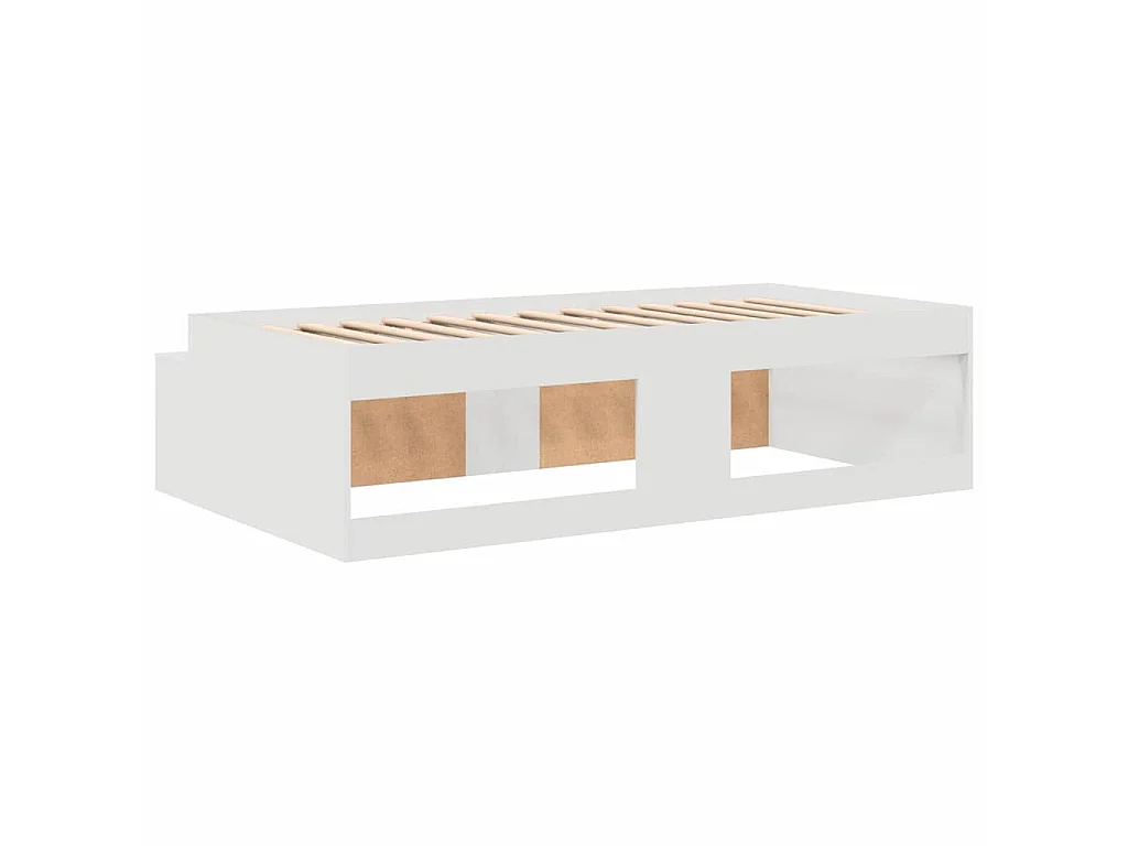 Cadre de lit avec tiroir Blanc 70 x 190 cm Bois d'ingénierie