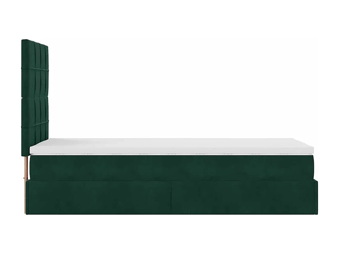 Struttura Letto Pouf con Materassi 80x200 cm Velluto