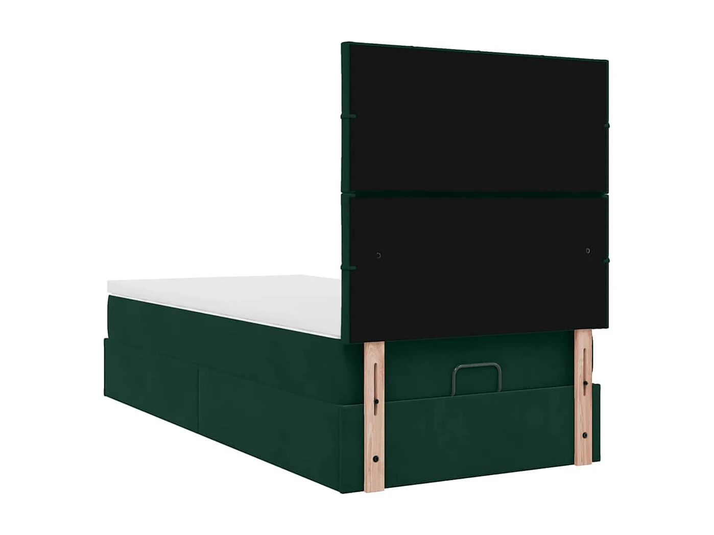 Struttura Letto Pouf con Materassi 80x200 cm Velluto