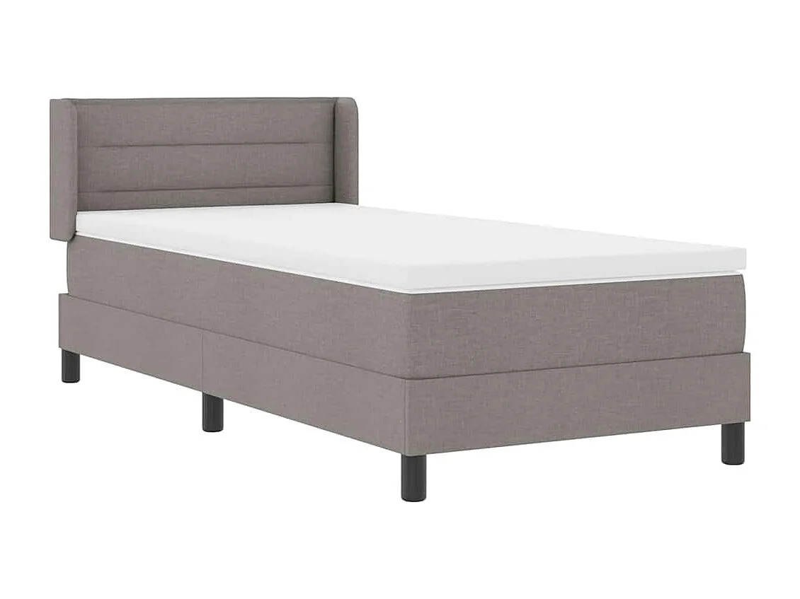 Lit boxspring avec matelas avec matelas Taupe 80 x 200 cm
