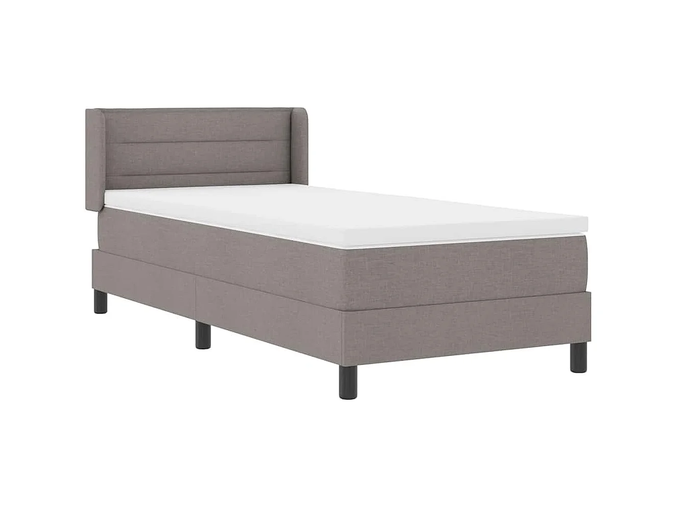 Cama box spring com colchão Cinzento-acastanhado 80 x 200 cm