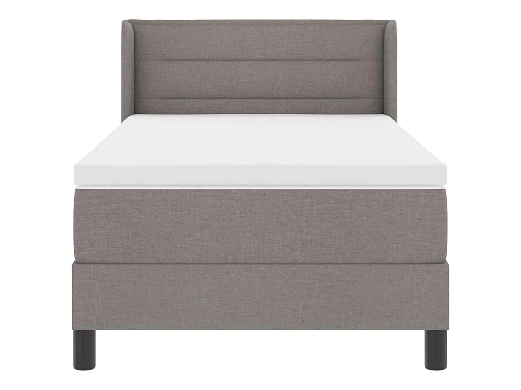 Boxspringbett mit Kopfteil Taupe 200 x 80 cm Stoff
