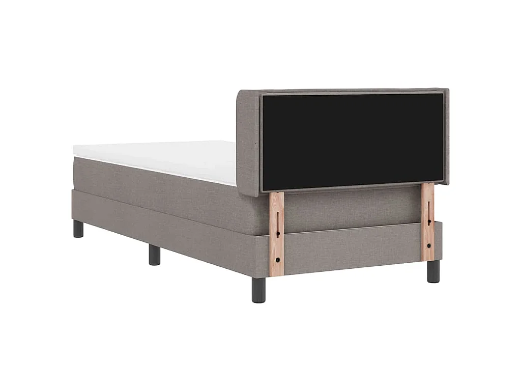 Boxspringbett mit Kopfteil Taupe 200 x 80 cm Stoff