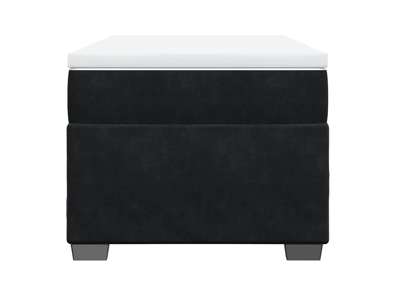 Giroletto a Molle con Materasso Nero 80x200 cm in Velluto