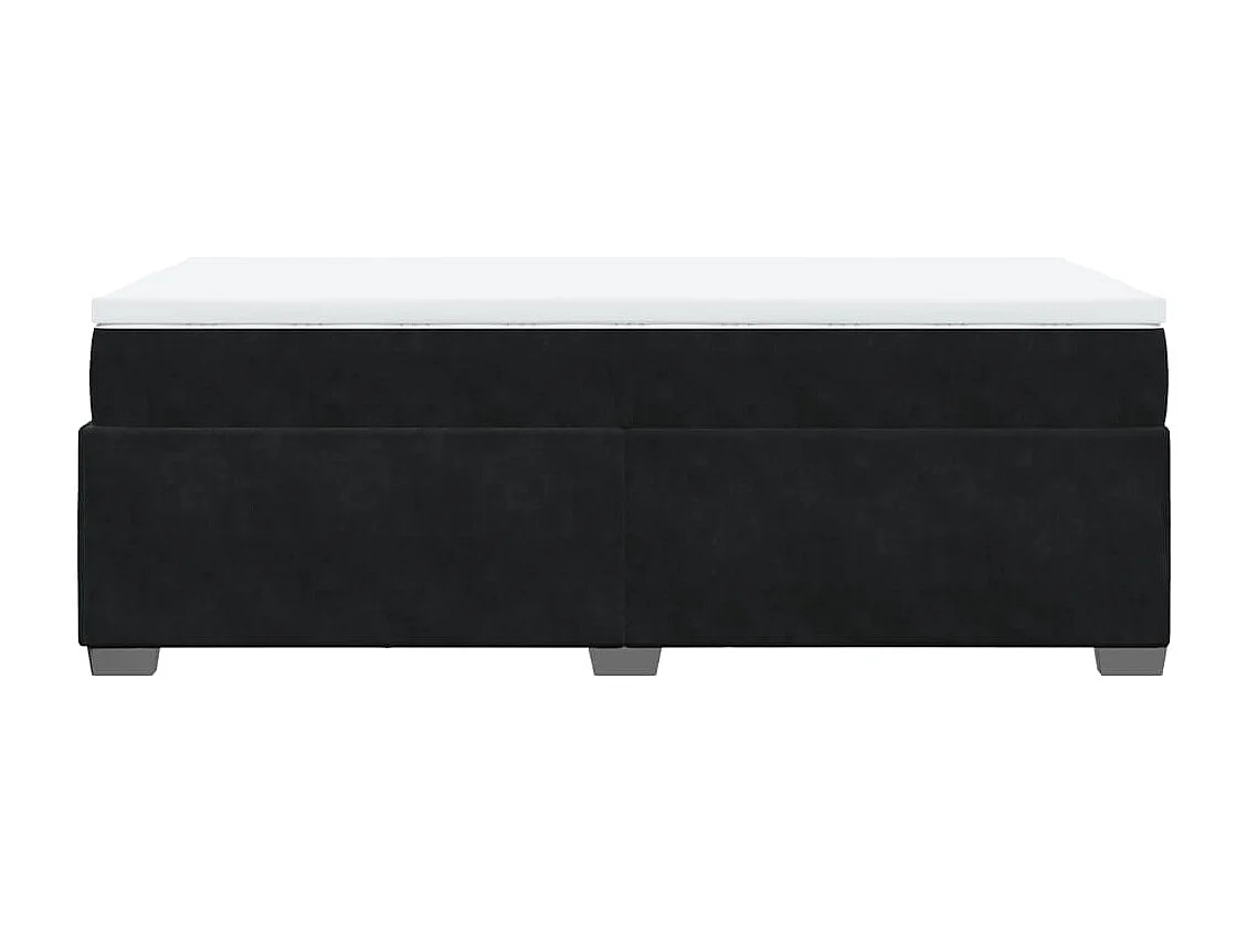 Boxspring met matras fluweel zwart 80x200 cm