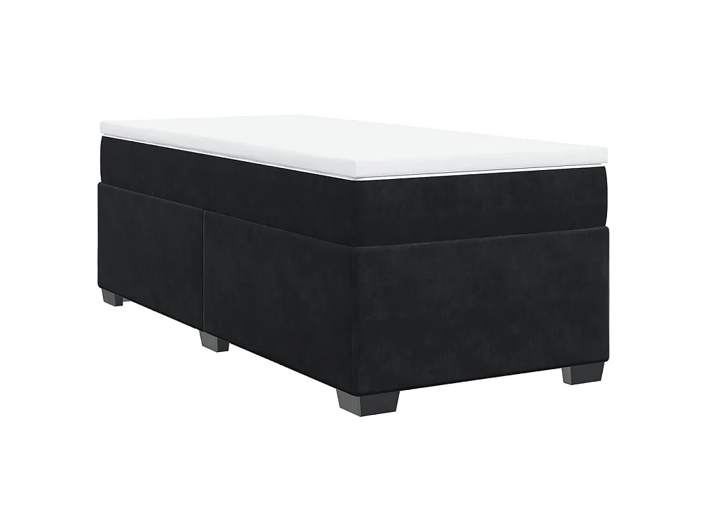 Boxspring met matras fluweel zwart 80x200 cm