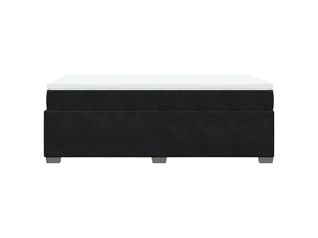 Boxspring met matras fluweel zwart 80x200 cm