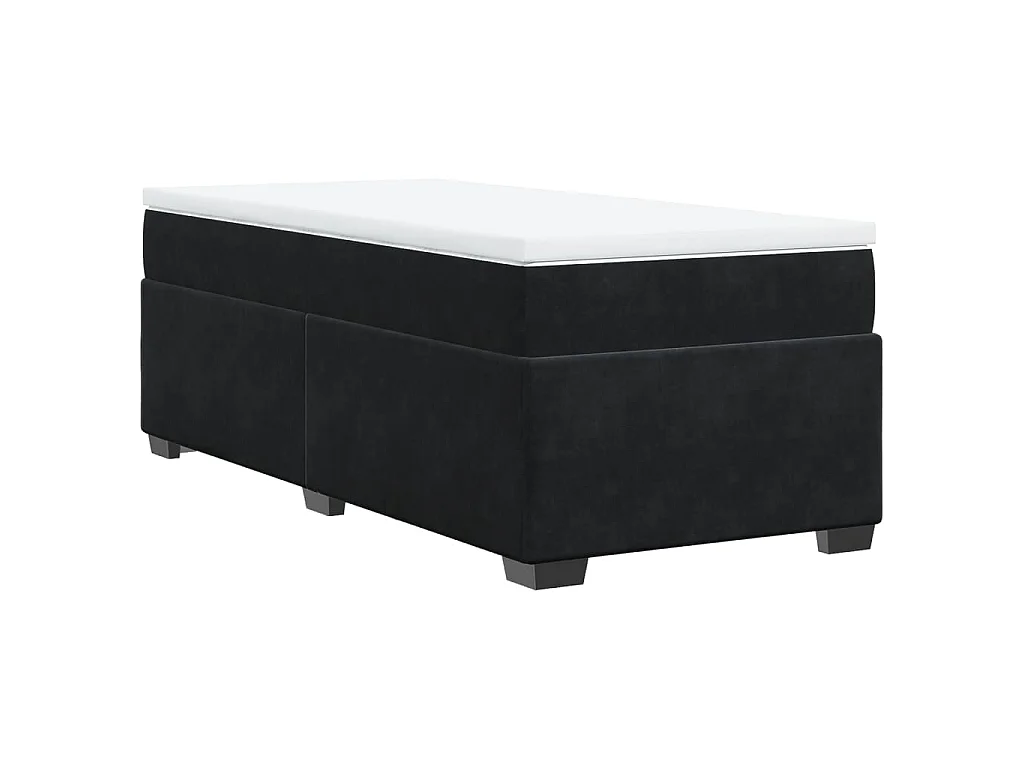 Boxspring met matras fluweel zwart 80x200 cm