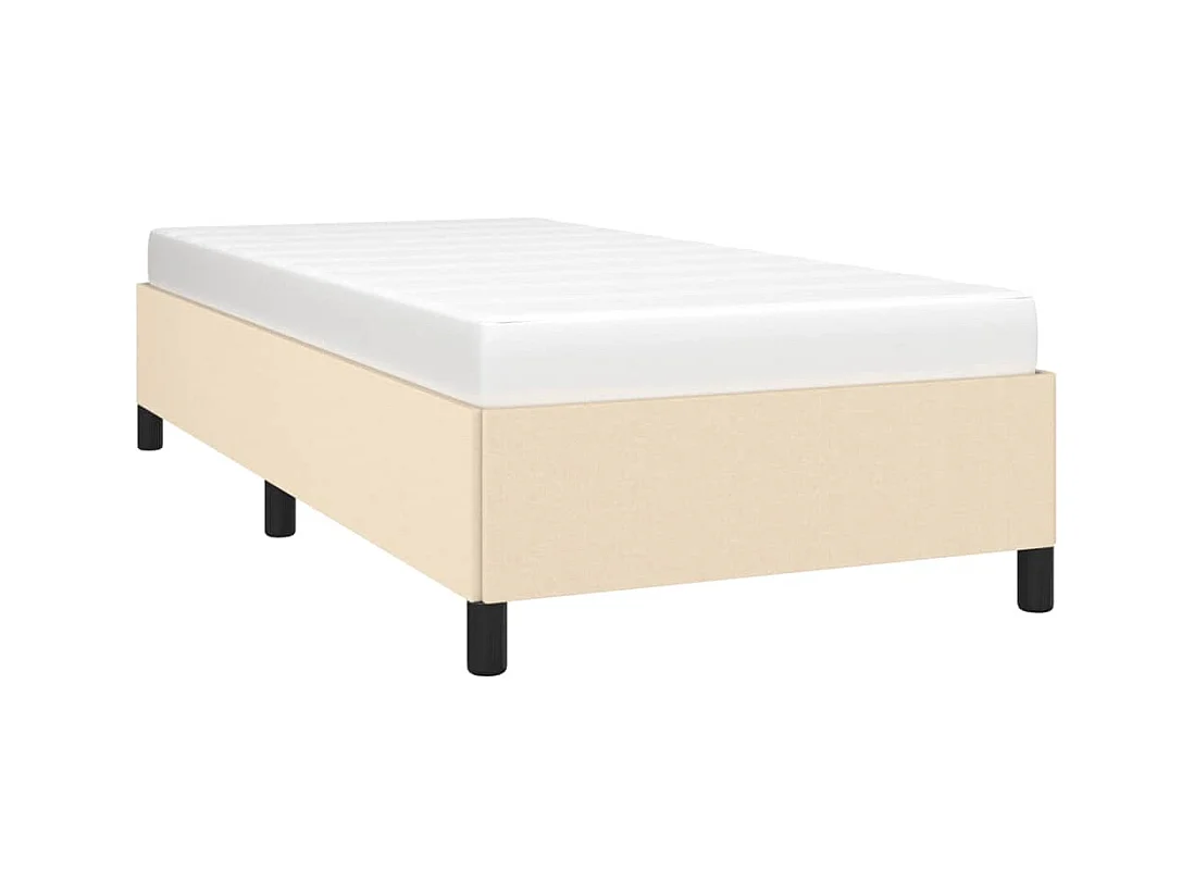 Cadre de lit sans matelas crème 80x200 cm tissu