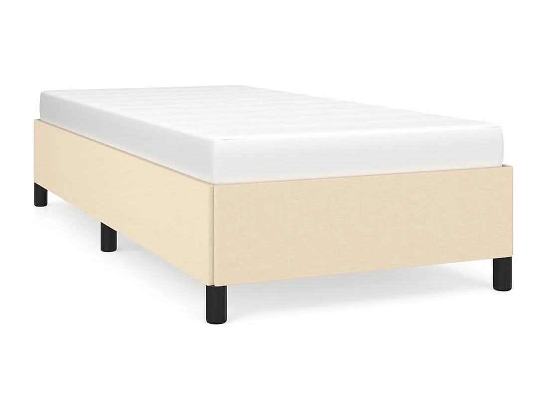 Cadre de lit sans matelas crème 80x200 cm tissu