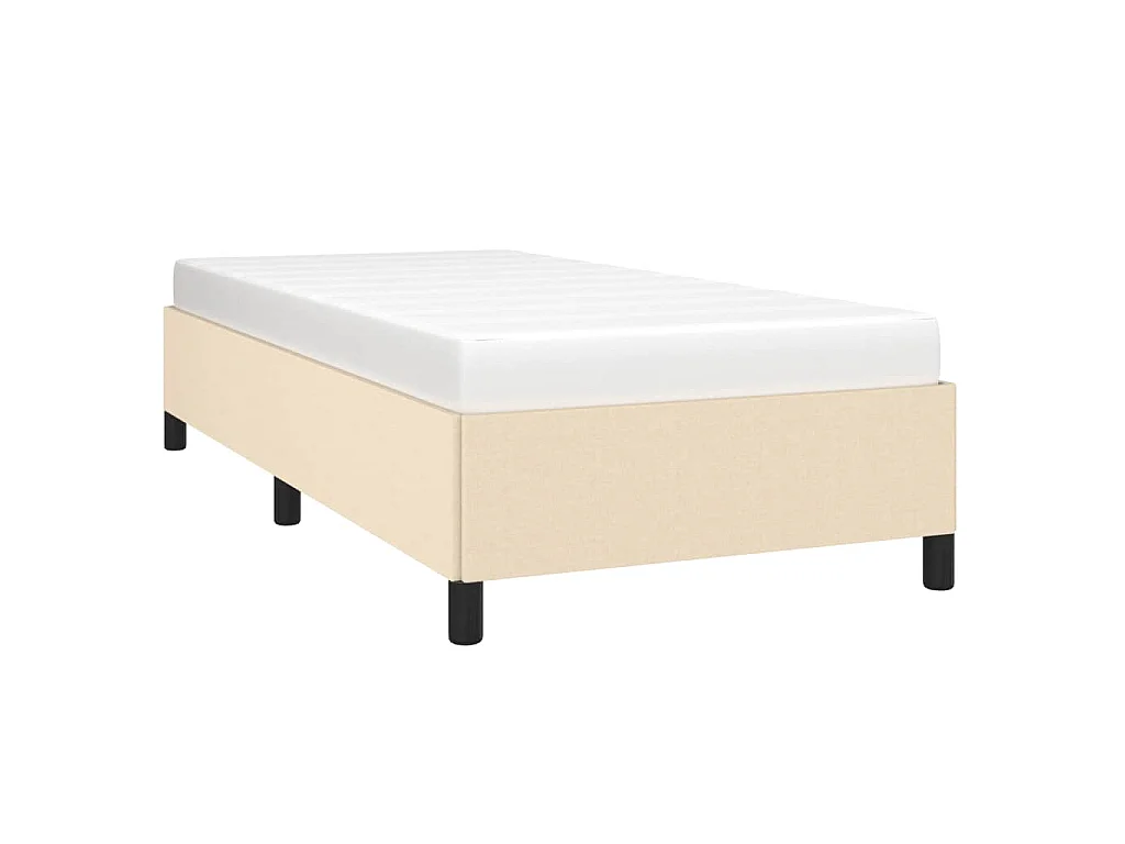 Bedframe zonder matras 80x200 cm stof crèmekleurig