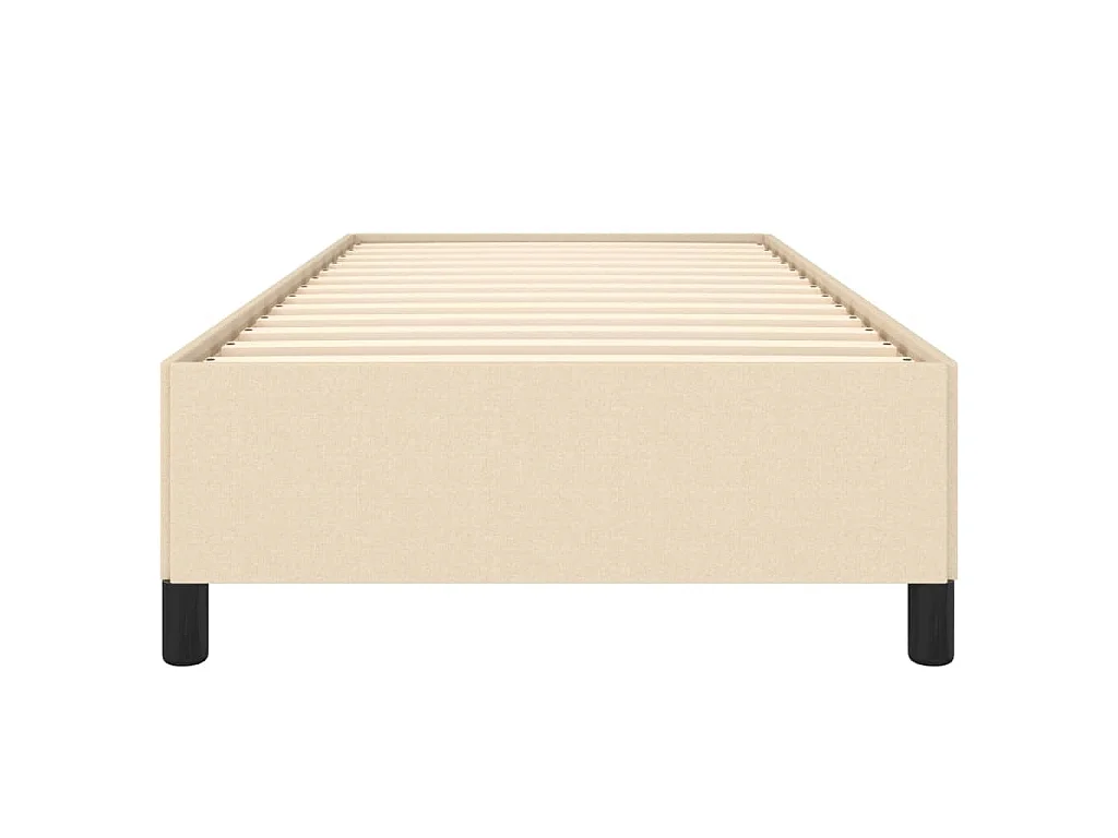 Bedframe zonder matras 80x200 cm stof crèmekleurig