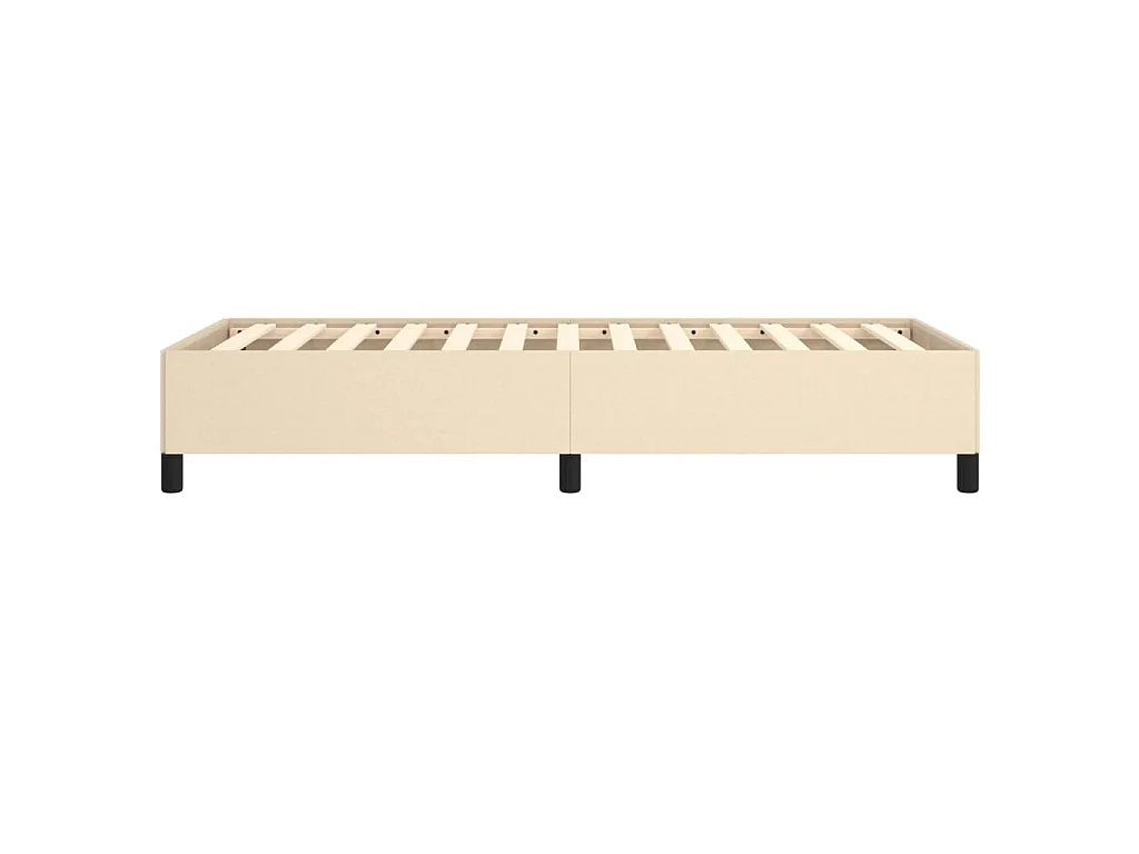 Bedframe zonder matras 80x200 cm stof crèmekleurig