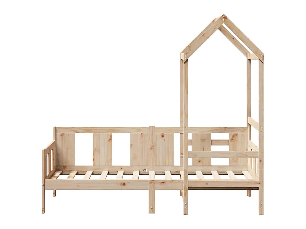 Sofá-cama com telhado 80x200 cm madeira de pinho maciça