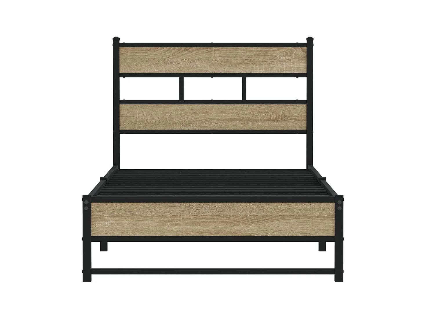 Bedframe zonder matras metaal sonoma eikenkleurig 80x200 cm