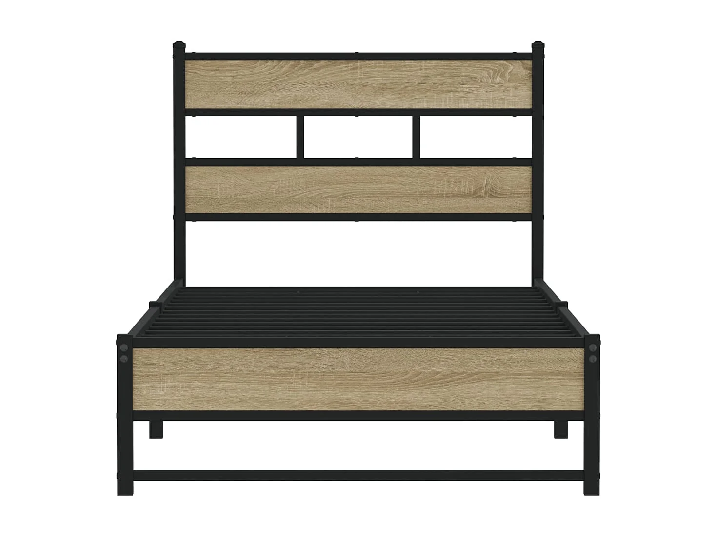 Bedframe zonder matras metaal sonoma eikenkleurig 80x200 cm