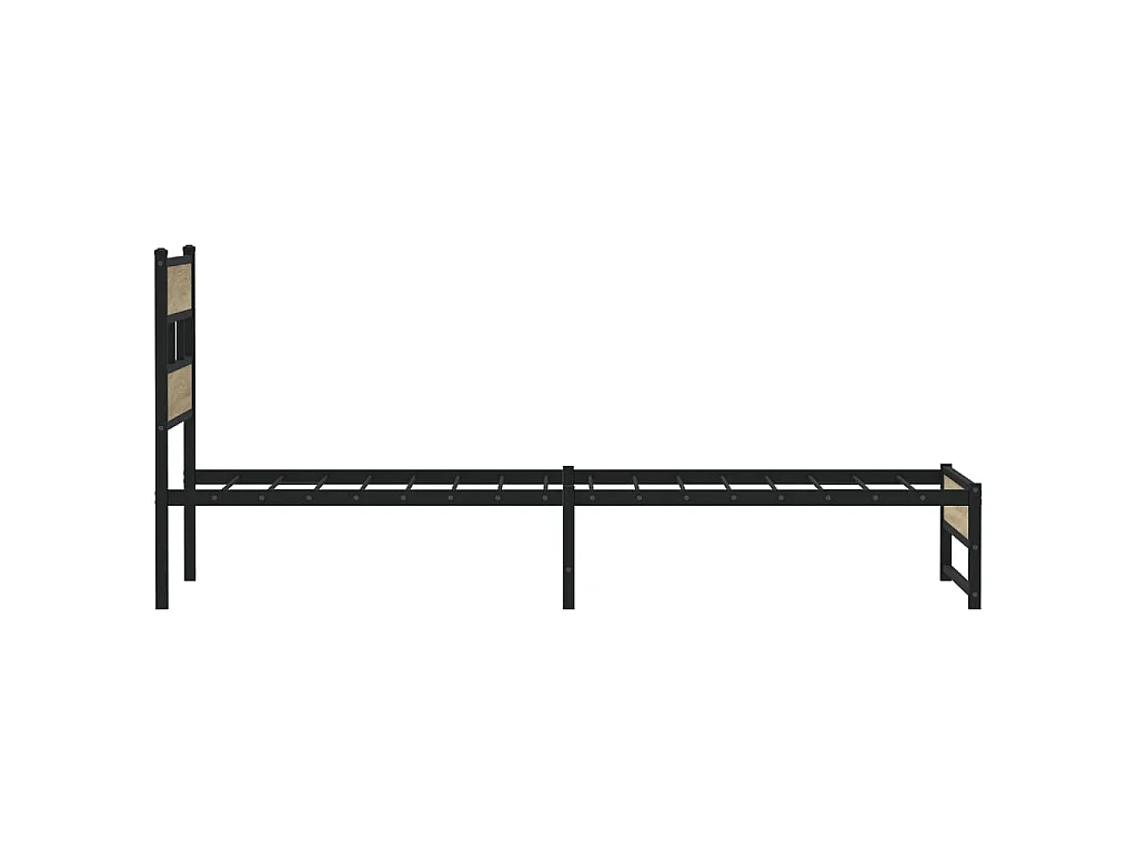 Cadre de lit en métal sans matelas chêne sonoma 80x200 cm