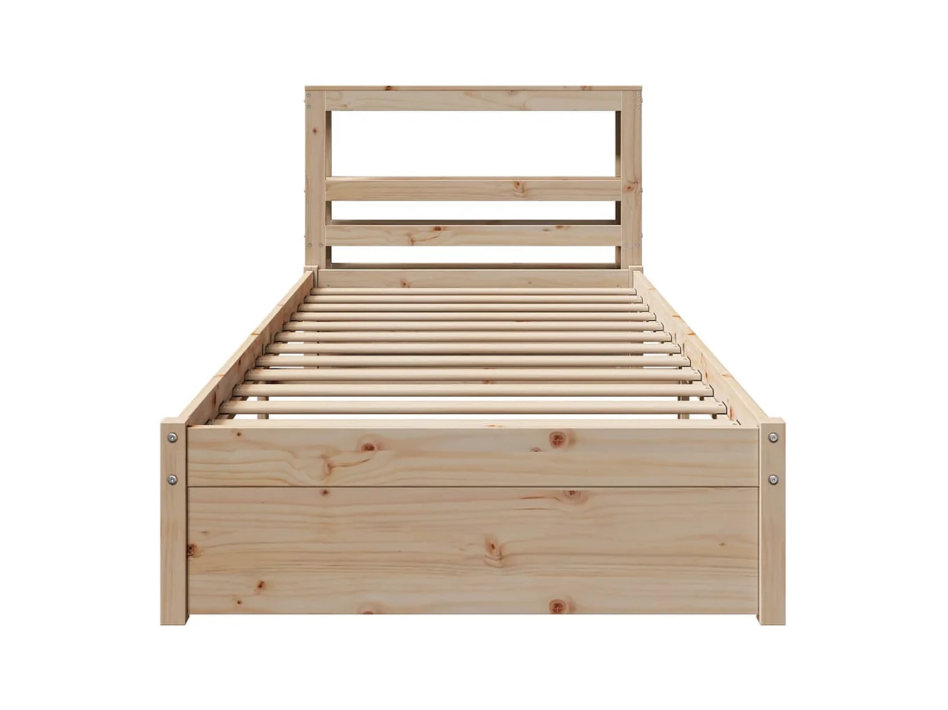 Cadre de lit avec tête de lit sans matelas 75x190 cm