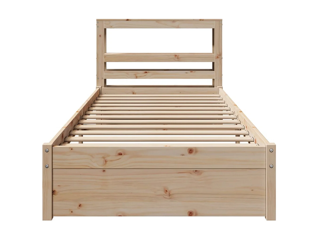 Cadre de lit avec tête de lit sans matelas 75x190 cm