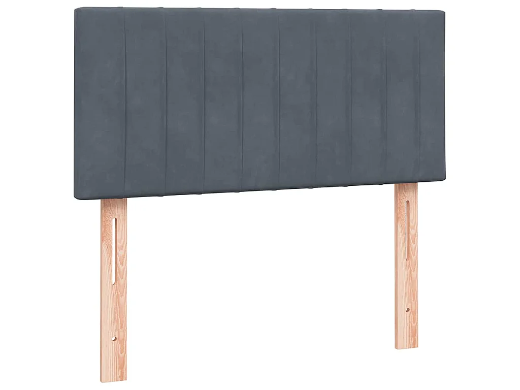 Boxspringbett mit Matratze Dunkelgrau 80x210 cm Samt