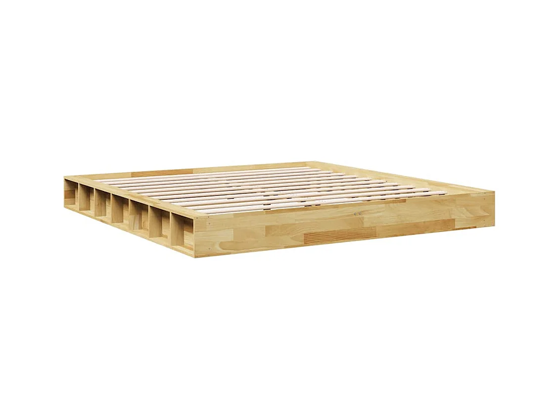 Bedframe zonder matras 200x200 cm massief hout eiken
