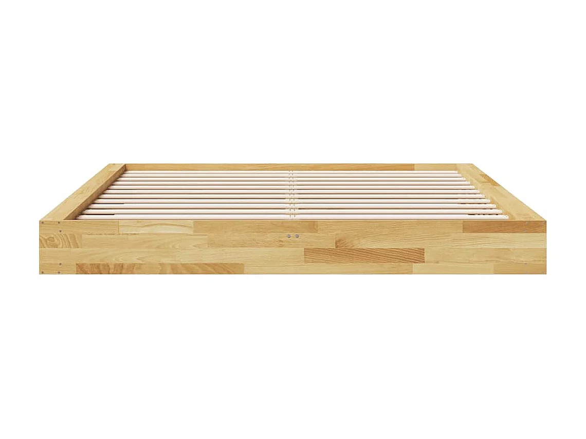 Massivholzbett ohne Matratze 200x200 cm Eichenholz