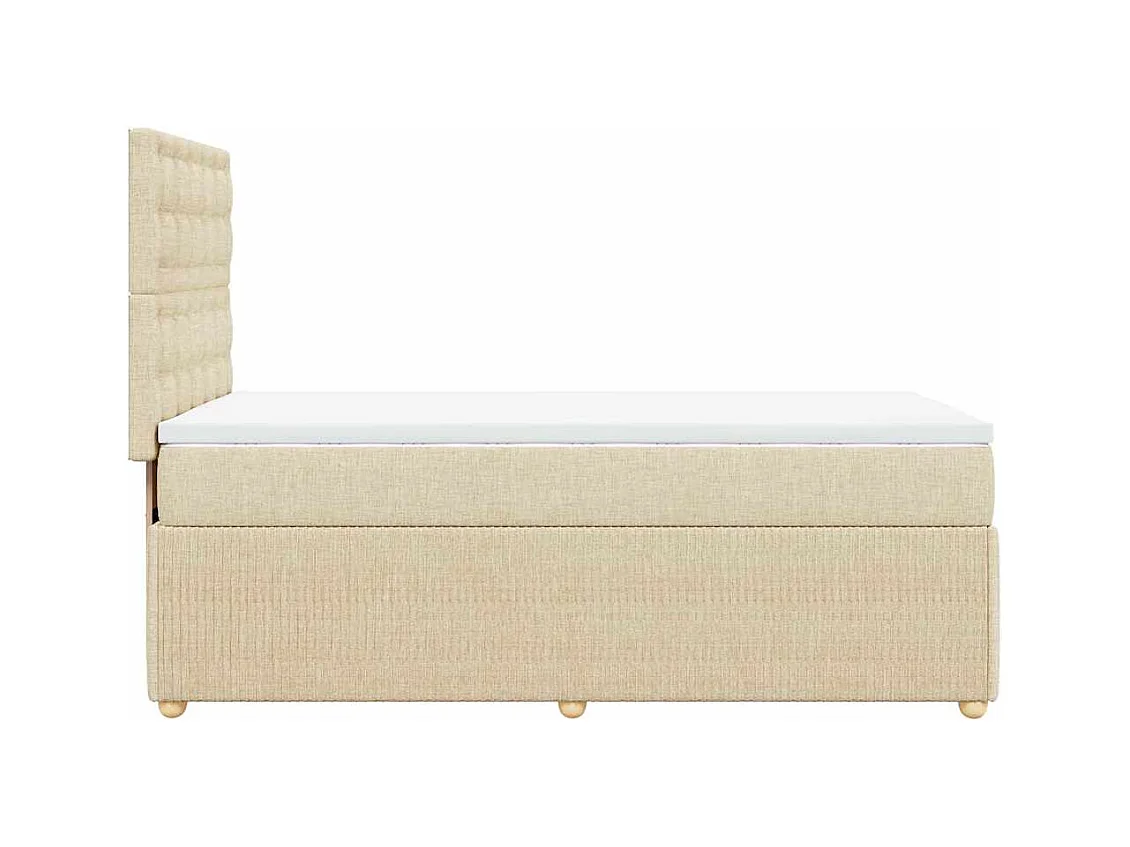 Cama com molas/colchão 80x200 cm tecido cor crème