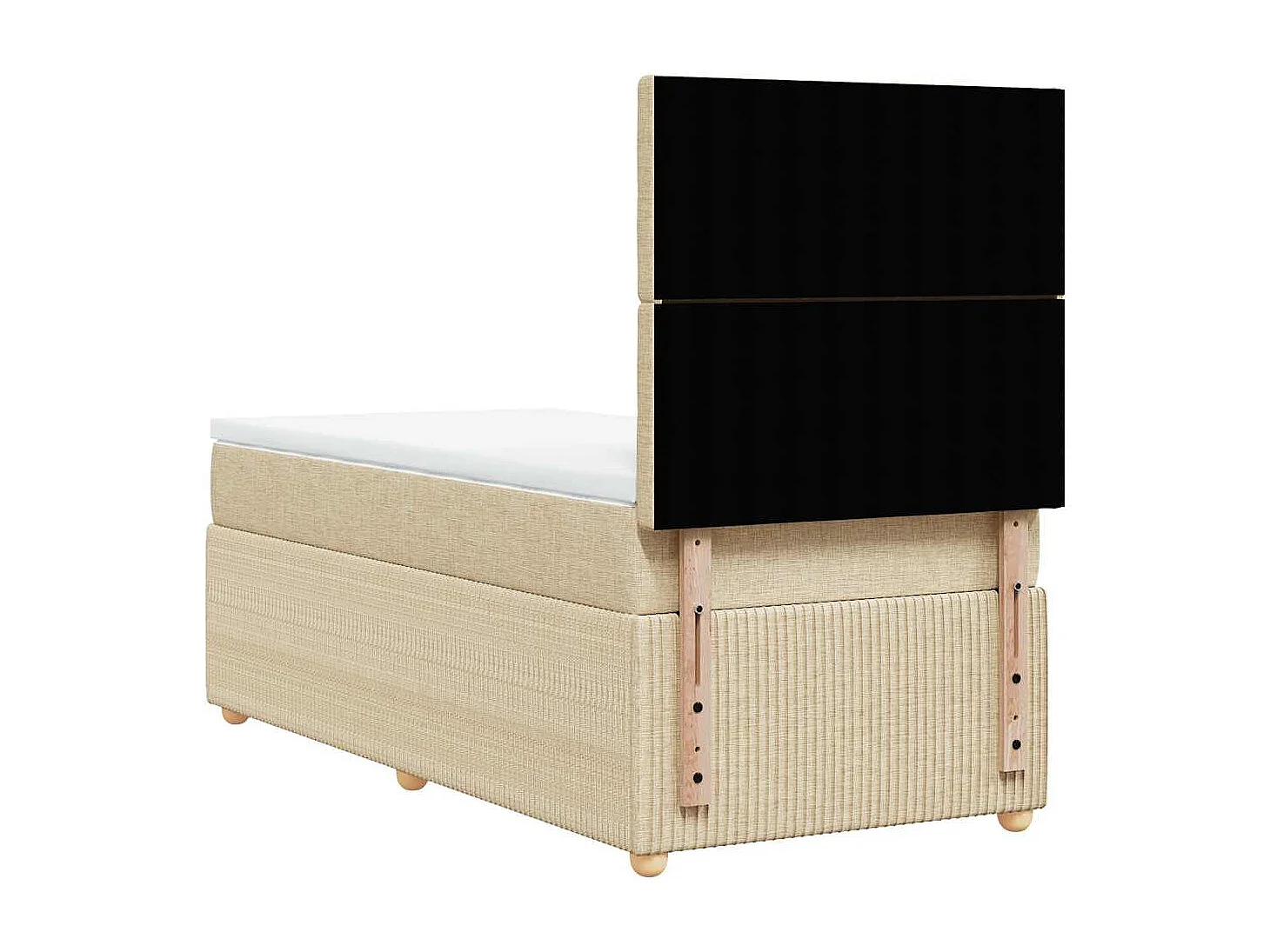 Giroletto a Molle con Materasso Crema 80x200 cm inTessuto